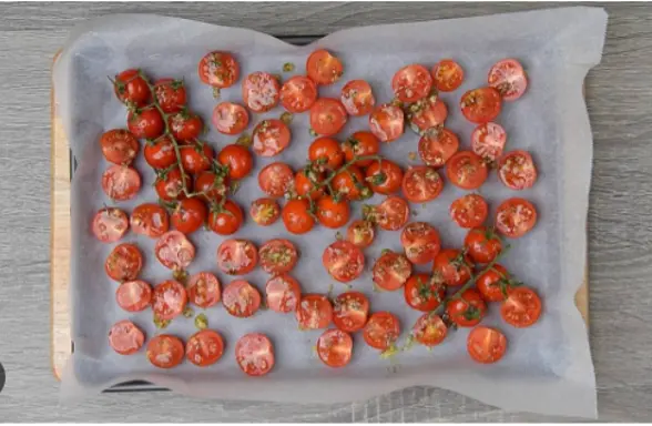 cherry tomatoes in a tray