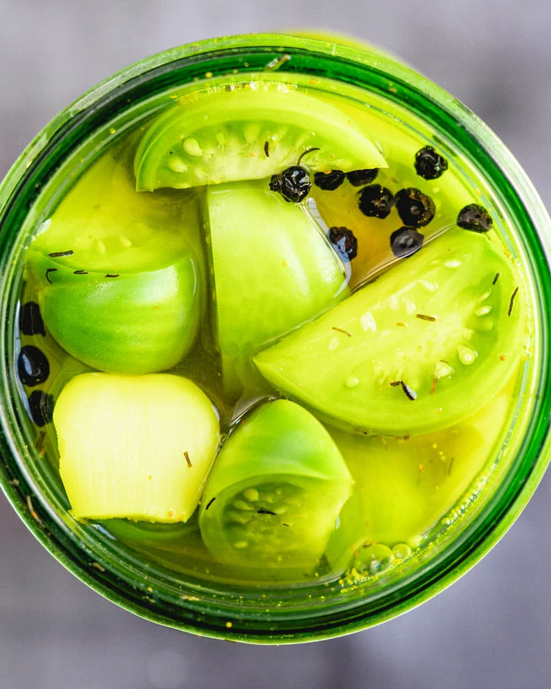 pickled green tomatoes